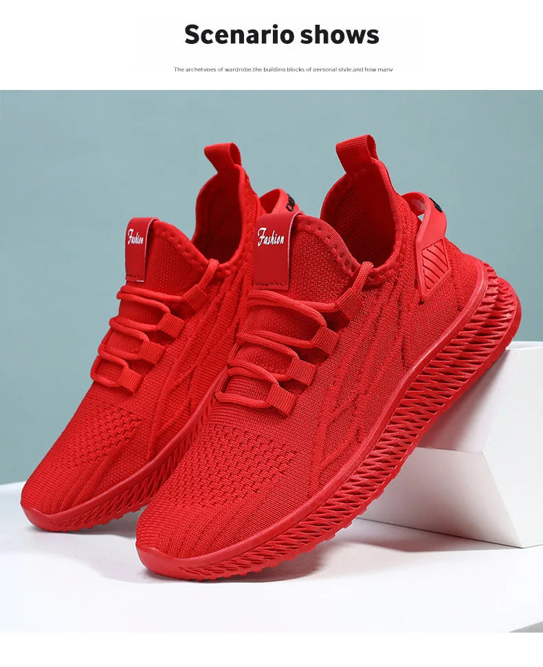 Yellow Sneakers For Women Shoes Slip On Flying Breathable Mesh Sneakers Woman Spring New Lightweight Tennis Ladies Casual Shoes