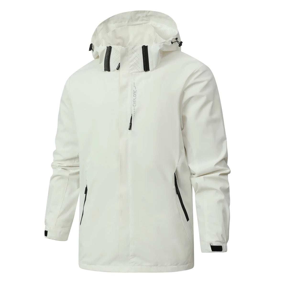 Men's Waterproof Raincoat Hooded Lightweight Cycling Jacket Windproof Hiking Outdoor Leisure Street Style Breathable Windbreaker