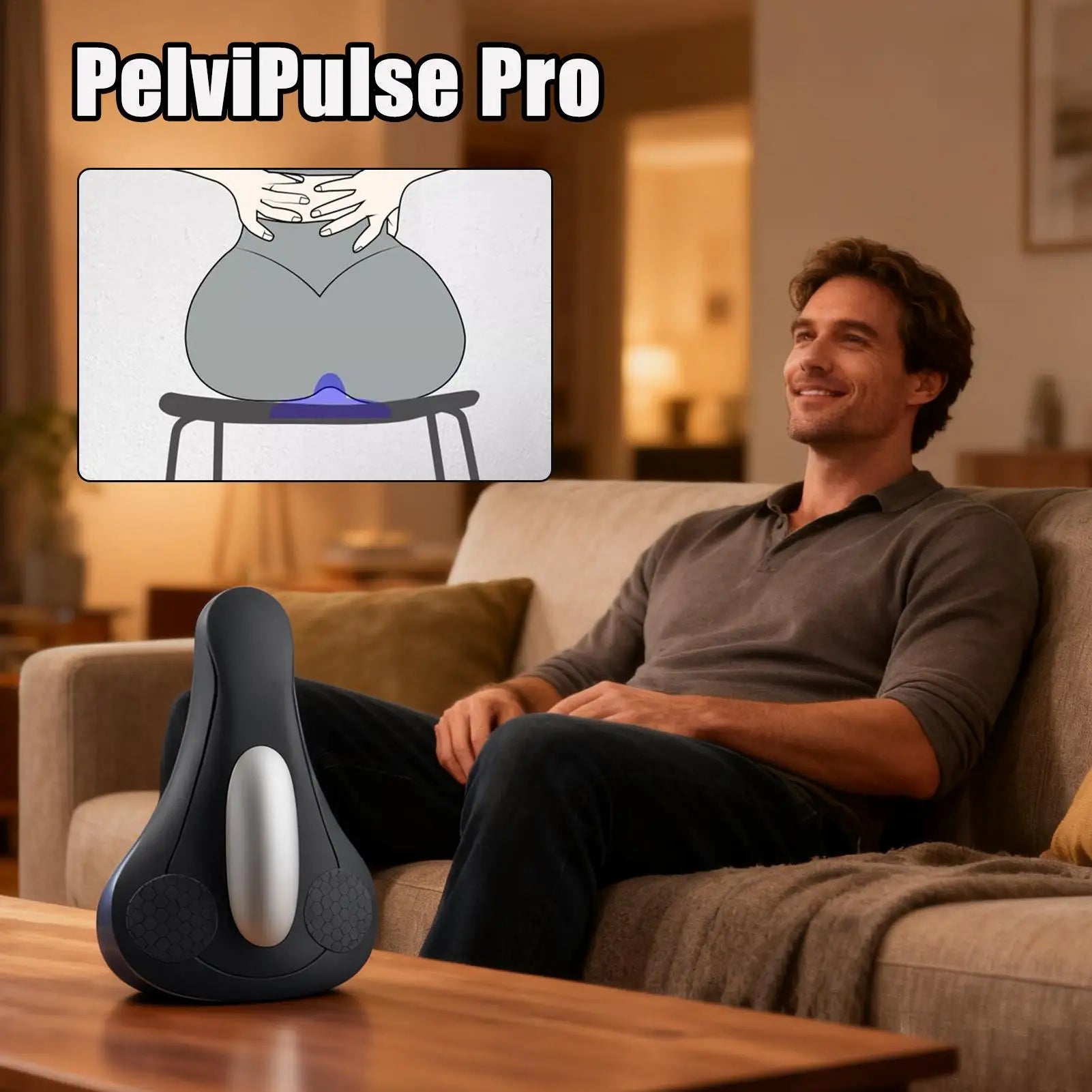 NEW Pelvic Floor Muscle Trainer 4-Mode USB-C Charging Electric Exerciser Massage Cushion For Men Sphincter Bladder Trainer