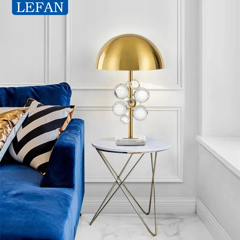 Morden italian designer Table Lamp Creative mushroom lamp Colorful Glass Ball Lamp for Living Room Bedroom Reading Lamp