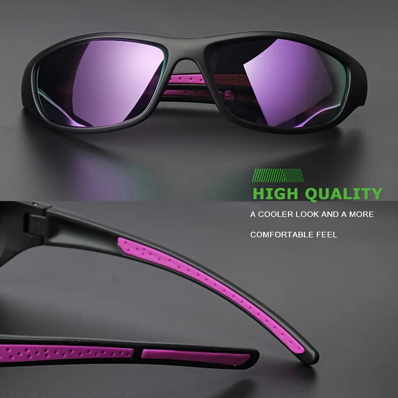 1/3PCS Polarized Sports Sunglasses Set High-Quality Photochromic Wraparound Lenses for Cycling Fishing Driving Night Vision, UV