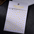 Luxury Diamond Gold Sliver 5D Bronzing Star Nail Sticker Shiny Laser Starlight Nail Decals 8*10cm Self-Adhesive Nail Decorations