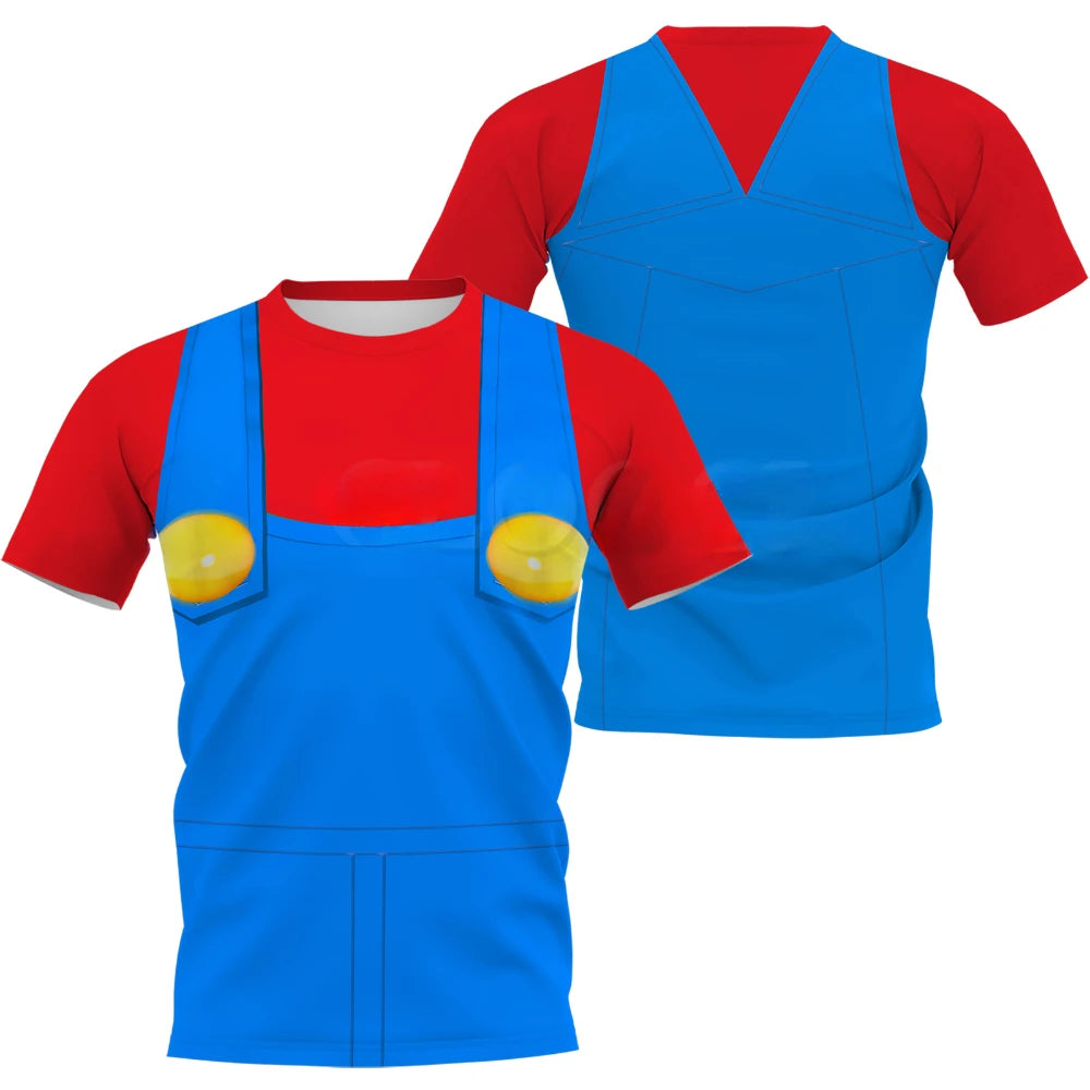 Cartoon Bowser 3D printed T-shirt Harajuku men's and women's casual top Cosplay costume Boys/Girls Summer Short sleeved Tshirt