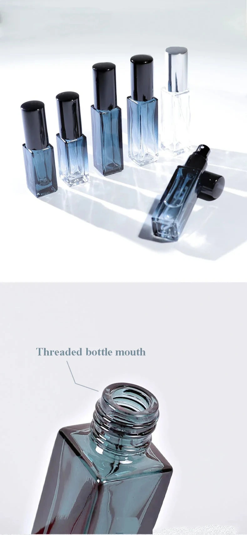 4PCS 10/20ml High Quality Perfume Spray Bottle Empty Glass Parfum Atomizer Travel Cosmetic Bottl Sample Vials Refillable Mini