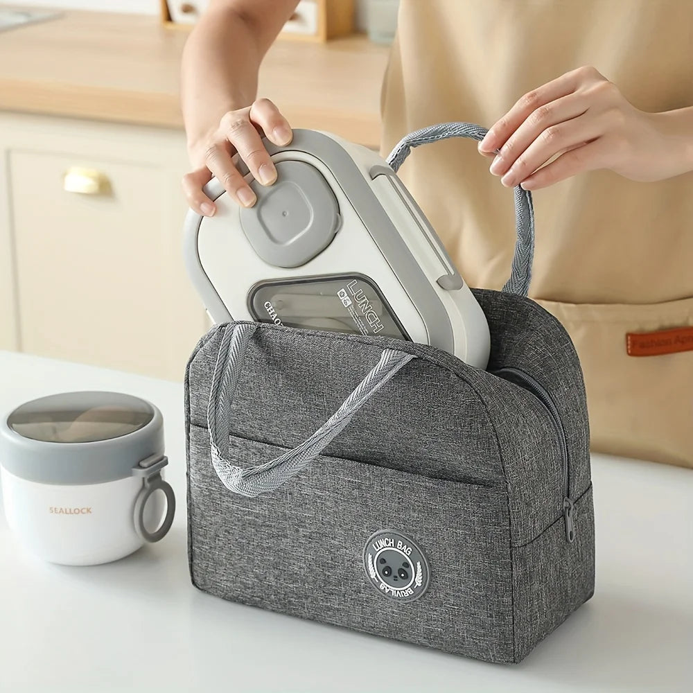 3pcs Lunch Box Set with Large Capacity Insulated Bag Reusable Tableware Meal Snack Food Holder for School Picnic Office Camping