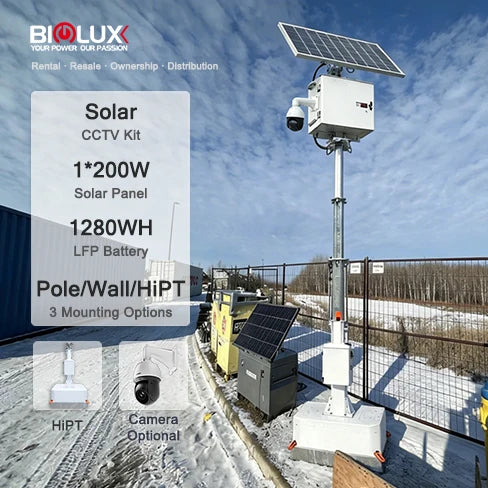 Portable HiTOP Solar CCTV Kit Outdoors Security Commercial Solar Energy System For Complete CCTV Power Solution