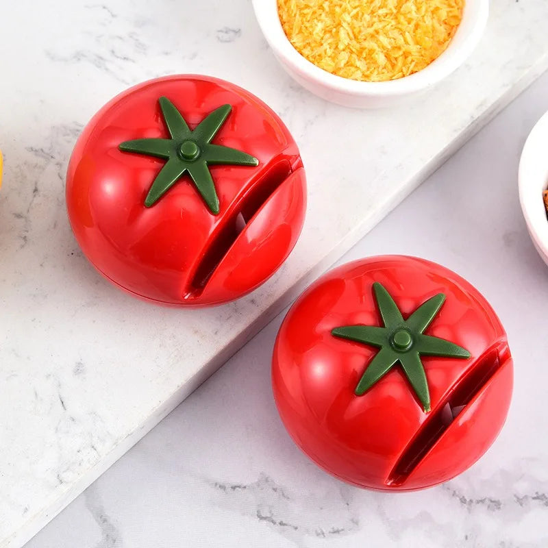 1pc Cartoon Tomato Shape Mini Knife Sharpener Portable Knife Sharpener Whetstone Scissors Kitchen Gadgets Kitchen Tools