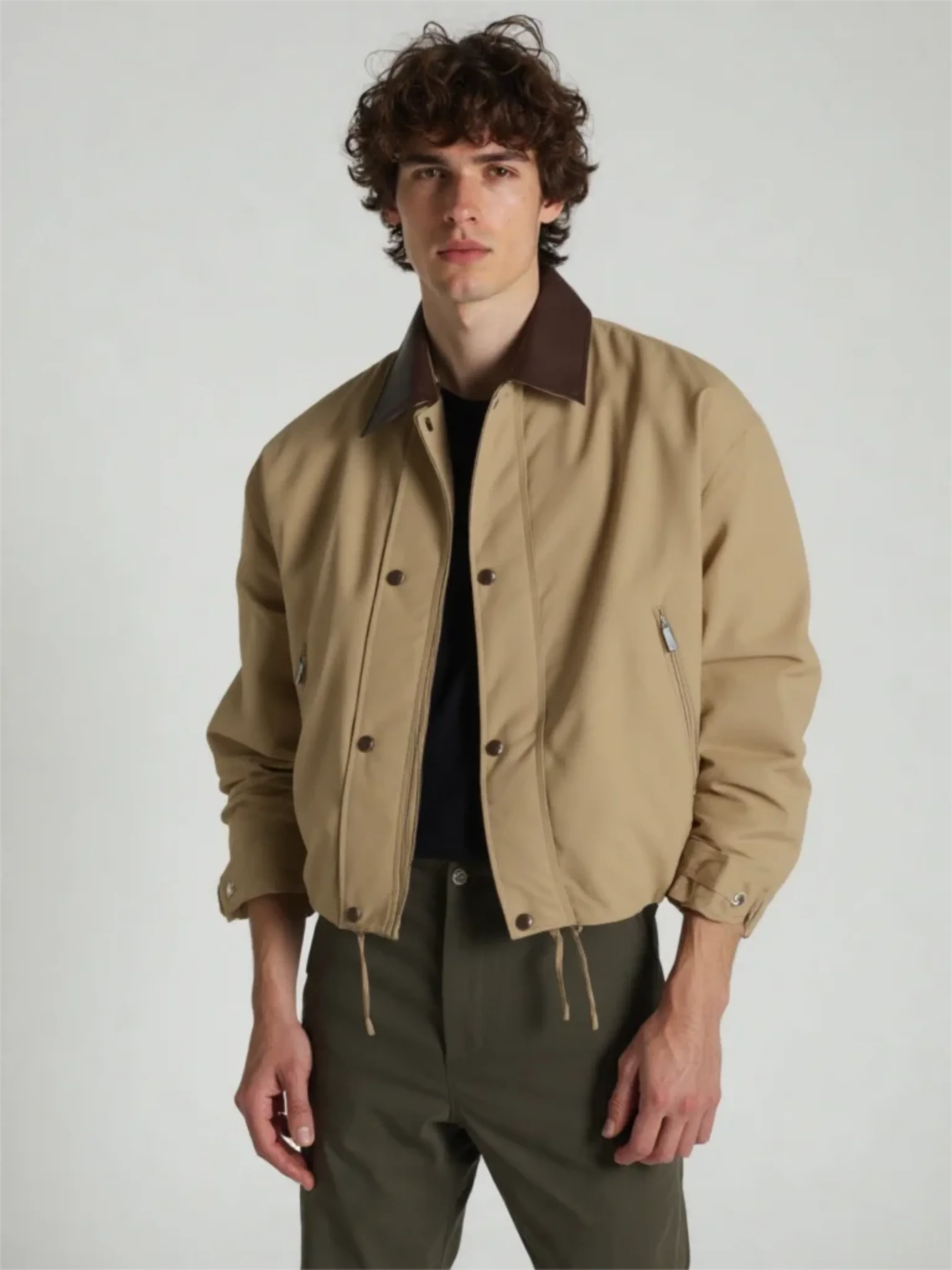 Yao Fashion Barnfit Chore Jacket Casual Streetwear Trend Brand High Quality 1:1 Baggy Retro Autumn Winter Cotton Padding Jacket
