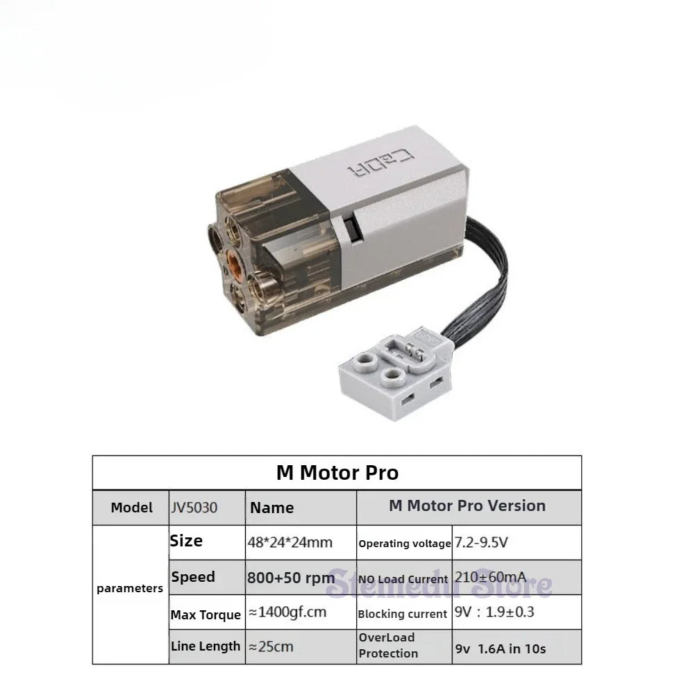 CaDA MOC Power Servo Motors Pro Compatible with  Building Blocks Power Functions Car Truck Model Upgrate Technical Parts