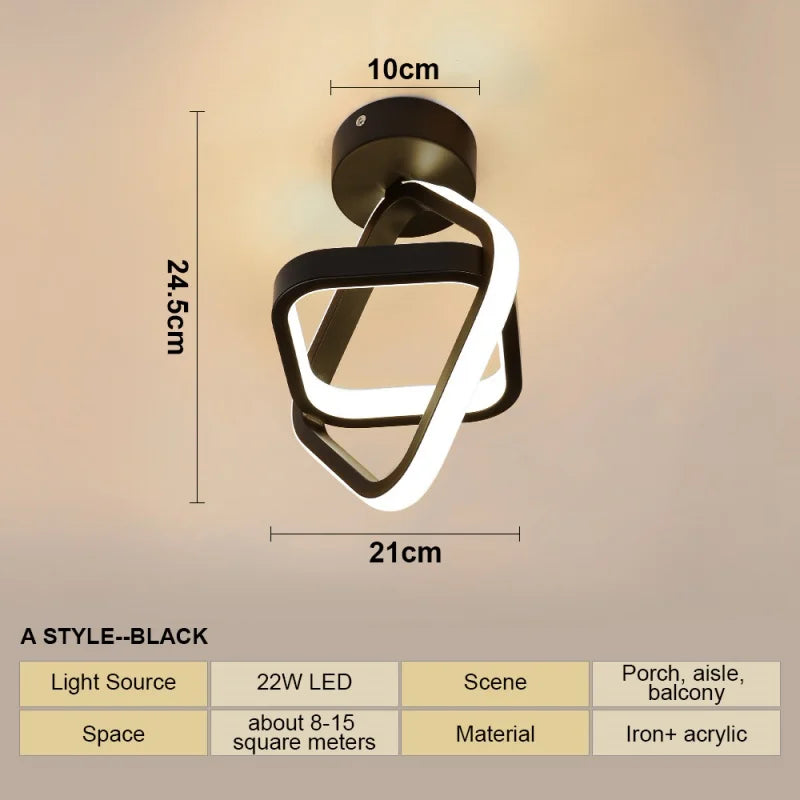 22W LED Ceiling Light Modern Ceiling Lamp Home Decoration Light Living Room Dining Room Bedroom Balcony  Aisle  Indoor Lighting