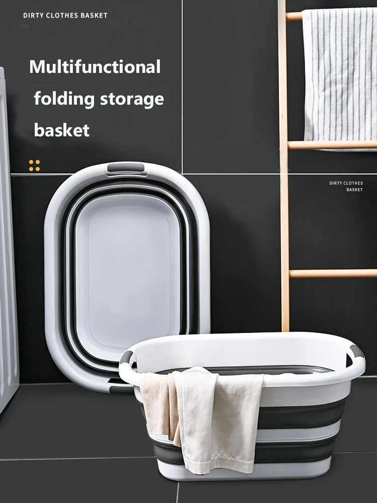 Multi-function folding storage basket large capacity dirty clothes basket cat dog pet bath basin toy home storage sorting box