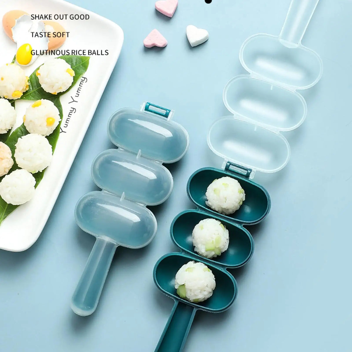 Rice Ball Mold Sushi Maker Mold Portable Kitchen Gadget Meatballs Tool for Family Gatherings Outings Travel Picnic