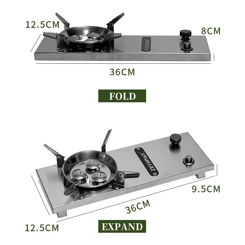 IGT Half-Unit Gas Stove 7200W High Power Stainless Steel IGT Burner Plate Folding Camping Igt Gas Burner BBQ Grill Desktop Stove
