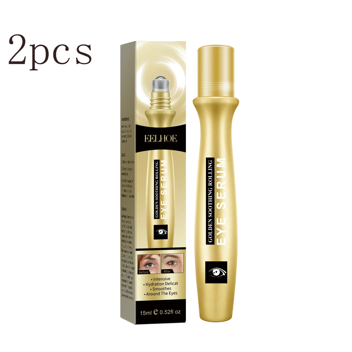 Firming Hydrating Eye Roller Serum - Targets Dark Circles, Diminishes Fine Lines, Gentle Nourishing Eye Care