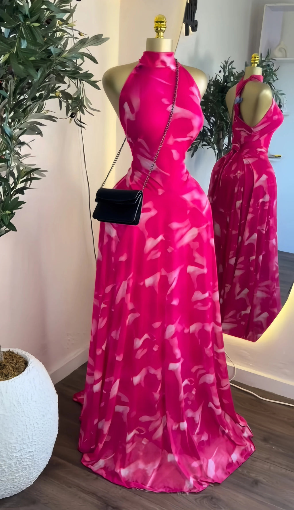 GLCMYAYA 2025 Fall Women O-neck Sleeveless Print Mermaid Maxi Dress Evening Birthday Beach Sexy Night Party Long Dresses
