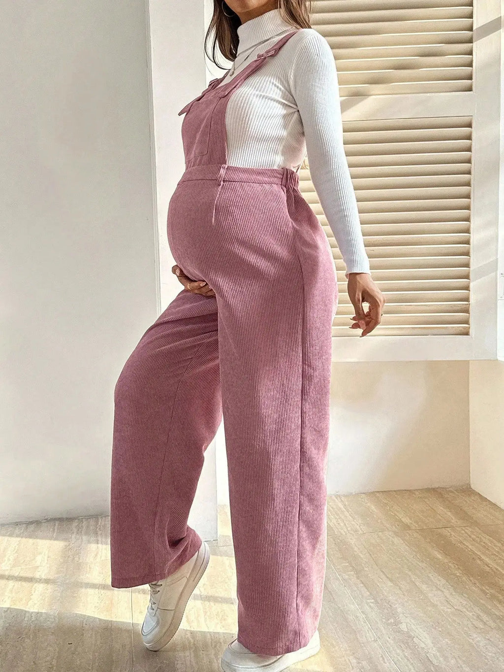 Winter Autumn Maternity Corduroy Strappy Jumpsuit Women Pants 2025 Casual Suspender Fashion Wide Leg Playsuits Pregnant Trousers