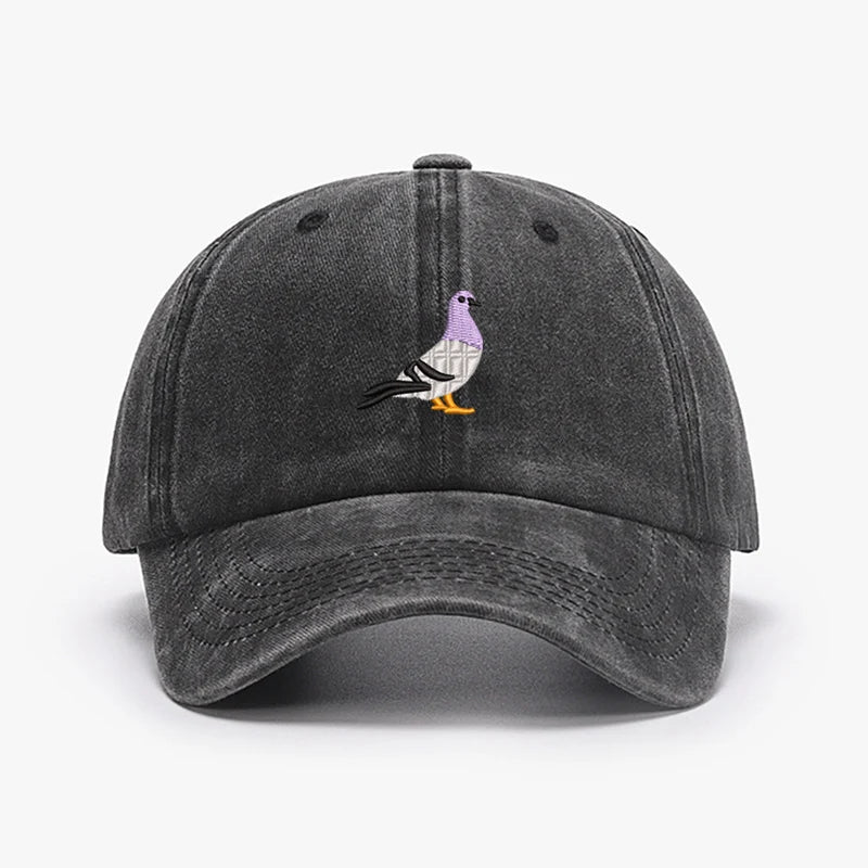 Embroidery Pigeon Spring vintage Baseball caps Men Women Water Washed Sports Fishing Sunshade Summer Autumn winter Dad Hat