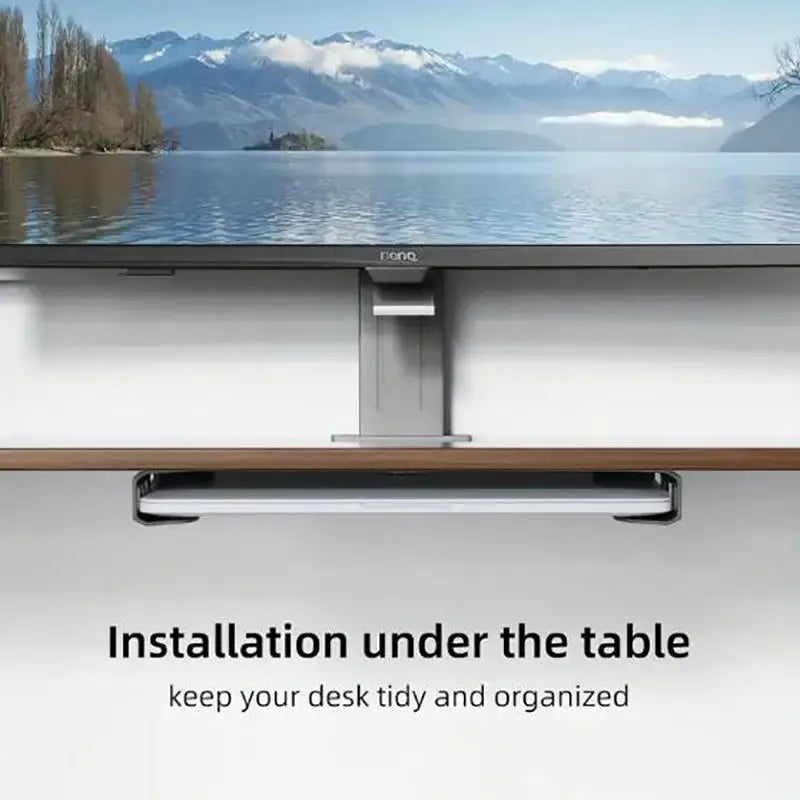 Wall Mounted Under Desk Laptop Stand Practical Laptop Stand Portable Laptop Storage Stand Vertical Desktop Storage Tool