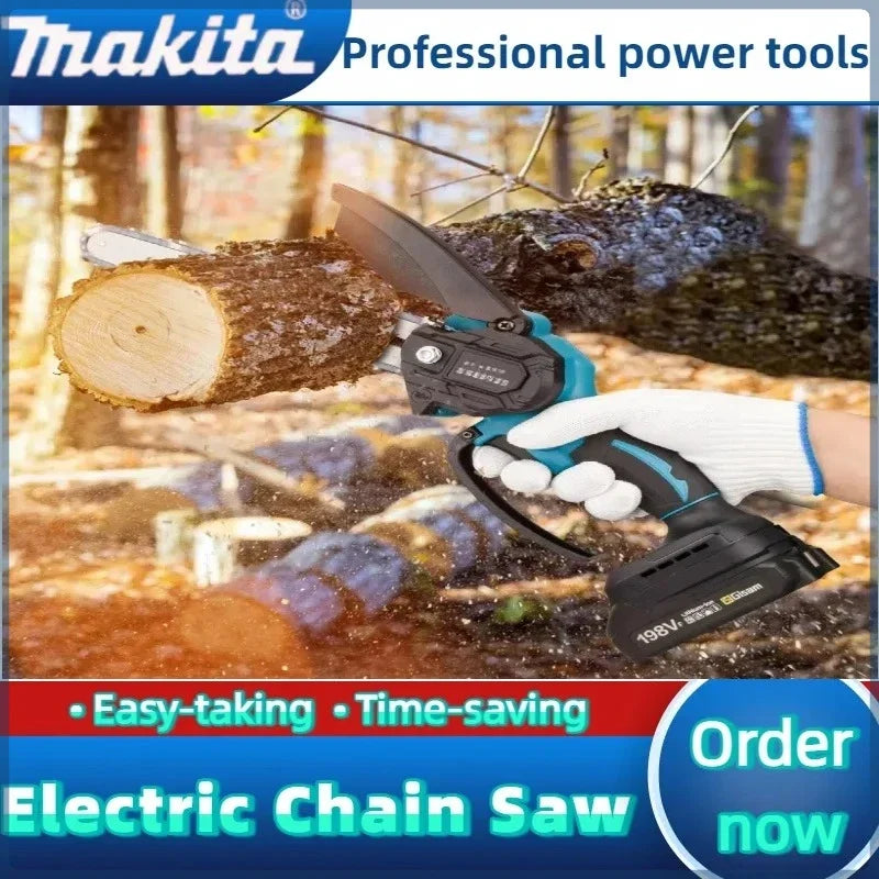 Makita  6 Inch  Wood Logging Chain saw  Chain Saw Electric Saw Handheld PortableGarden Pruning Wood Power Tool