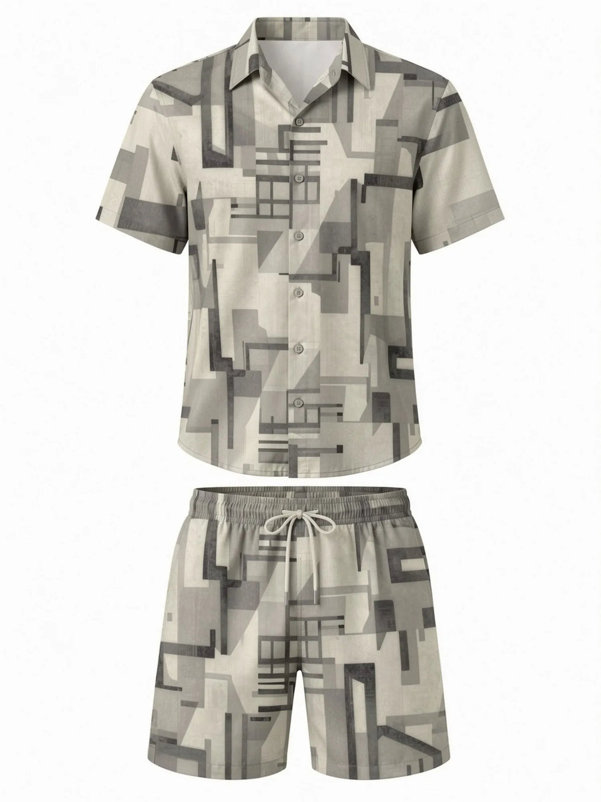 Mens Floral Short Sleeve Shirt and Drawstring Shorts Set Beach Vacation Relaxed Summer Two Piece Weekend Beach Outfit Travelwear