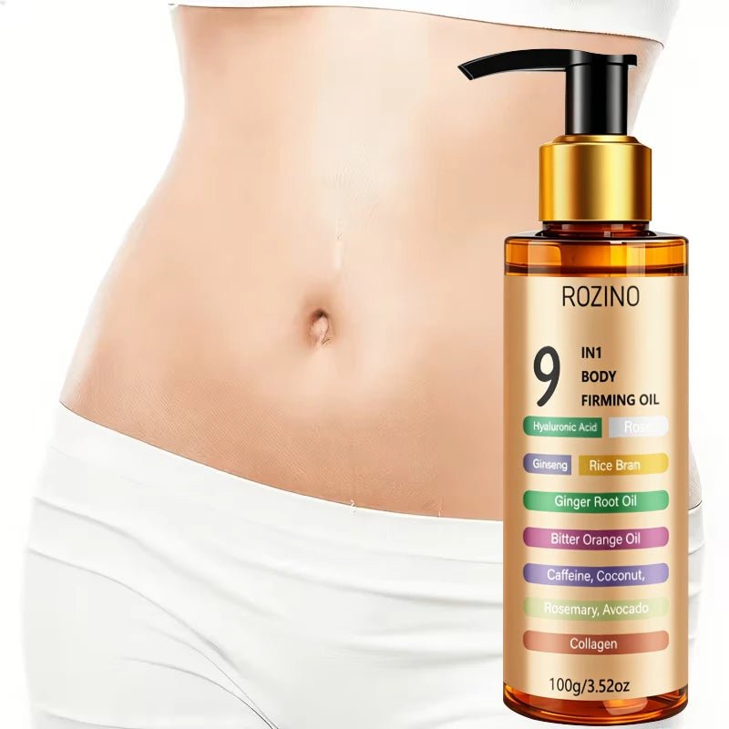 9 in 1 Firming Body Oil, Powerfully Tightens and Instantly Improves Skin Elasticity + Deeply Hydrates Without Drying Out the Skin, Suitable for Both Men and Women, Refreshing and Non-Greasy, Specially Designed Firming Oil for