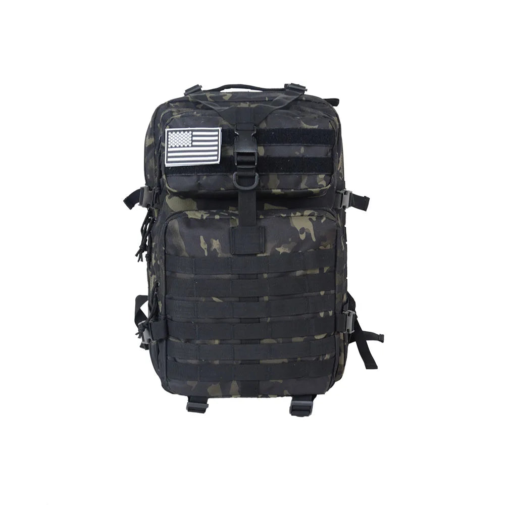 50 Liters Outdoor Tactical Dual Shoulder Large 3P Backpack Backcountry Cycling Sports Backpack Travel Attack Camouflage Multi-Fu