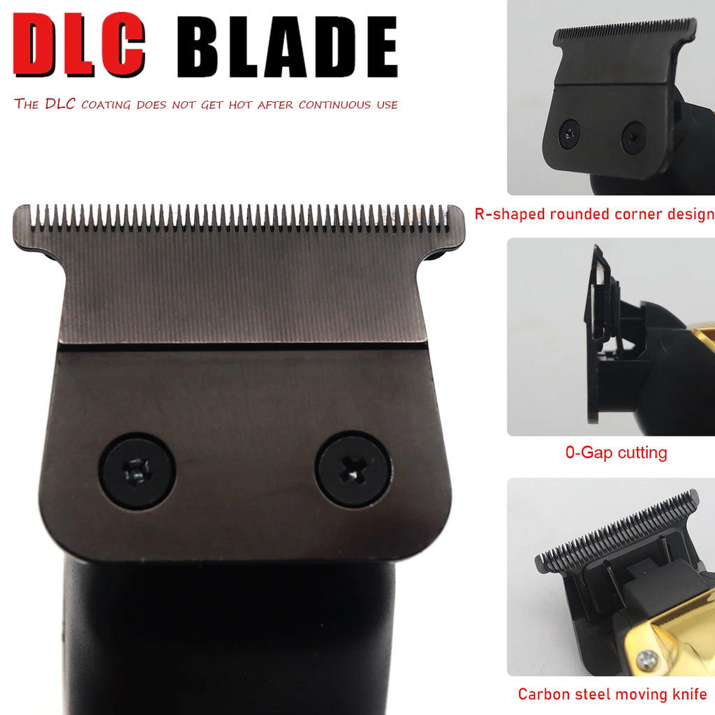 Beard Trimmer for Men with DLC Blade T-Blade Zero Gapped 8000RPM 5W Low Noise Cordless Professional Hair Trimmer Machine Barber