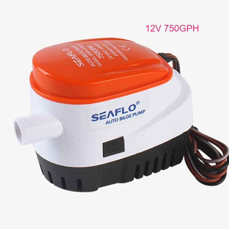 12V/24V DC Automatic Bilge Pump Submersible Marine Boat Pump for RV Yacht - Auto Water Pump