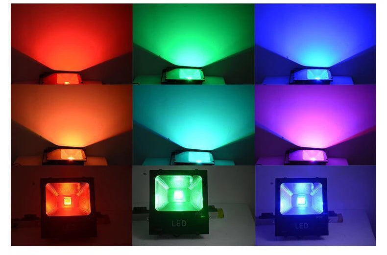 Led Spotlight Colorful Projector Lamp IP66 Outdoor Waterproof Tree Light 10/20/30/50W Garden Green Landscape Patio Lawn Lighting
