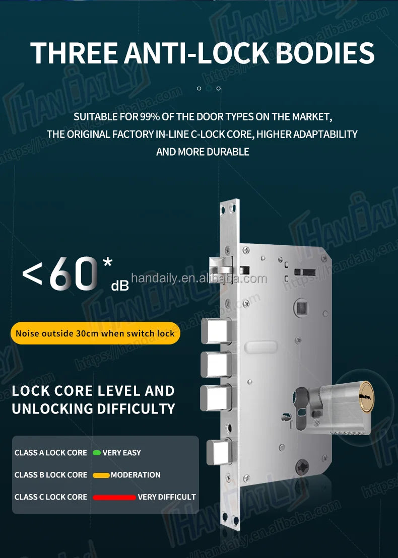Waterproof App Smart Real Time Video Call Digital  3D Face Recognition Smart Biometric Fingerprint Digital