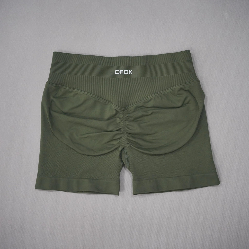 DFDK Women High Waist Yoga Shorts Scrunch Butt Lift Squat Proof Push Up Workout Shorts Gym Running Fitness Athletic Shorts