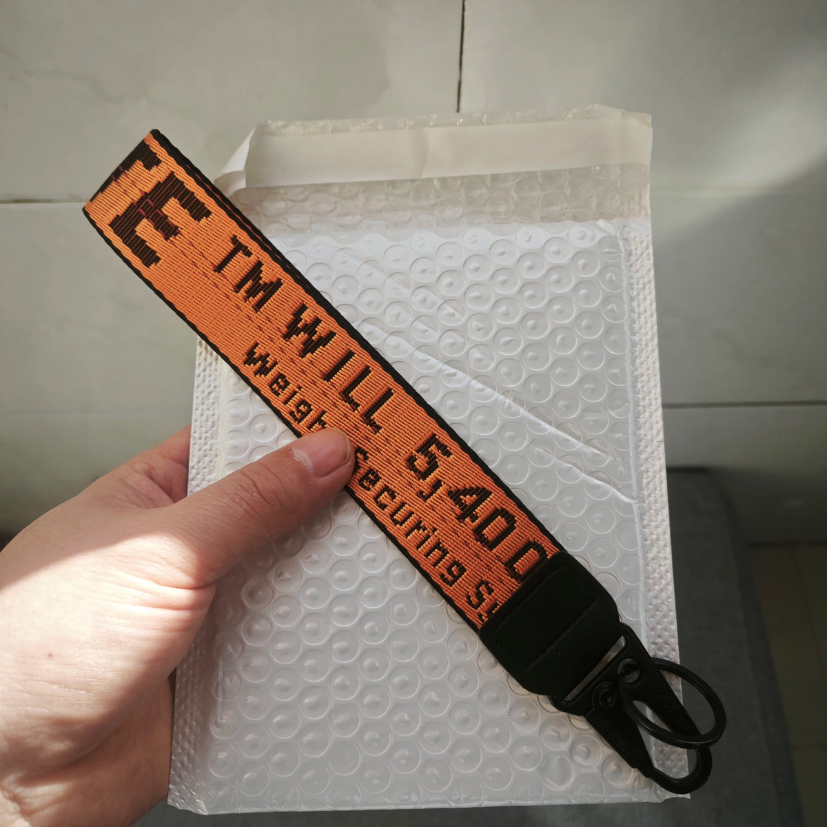 Thick Key Lanyard 2.5cm Wide Webbing Cloth Key Rope Black Pink Man Woman Anti-lost Key Chain for Car Key Can do DIY embroidery