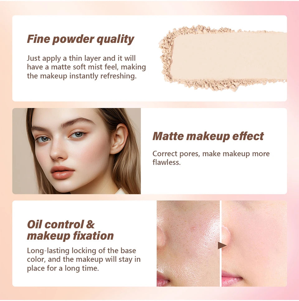 Makeup Fixation Setting Powder Ultimate Blurring Effect Soft Matte Oil Control Pore Modification Perfect Finish All Day Wear