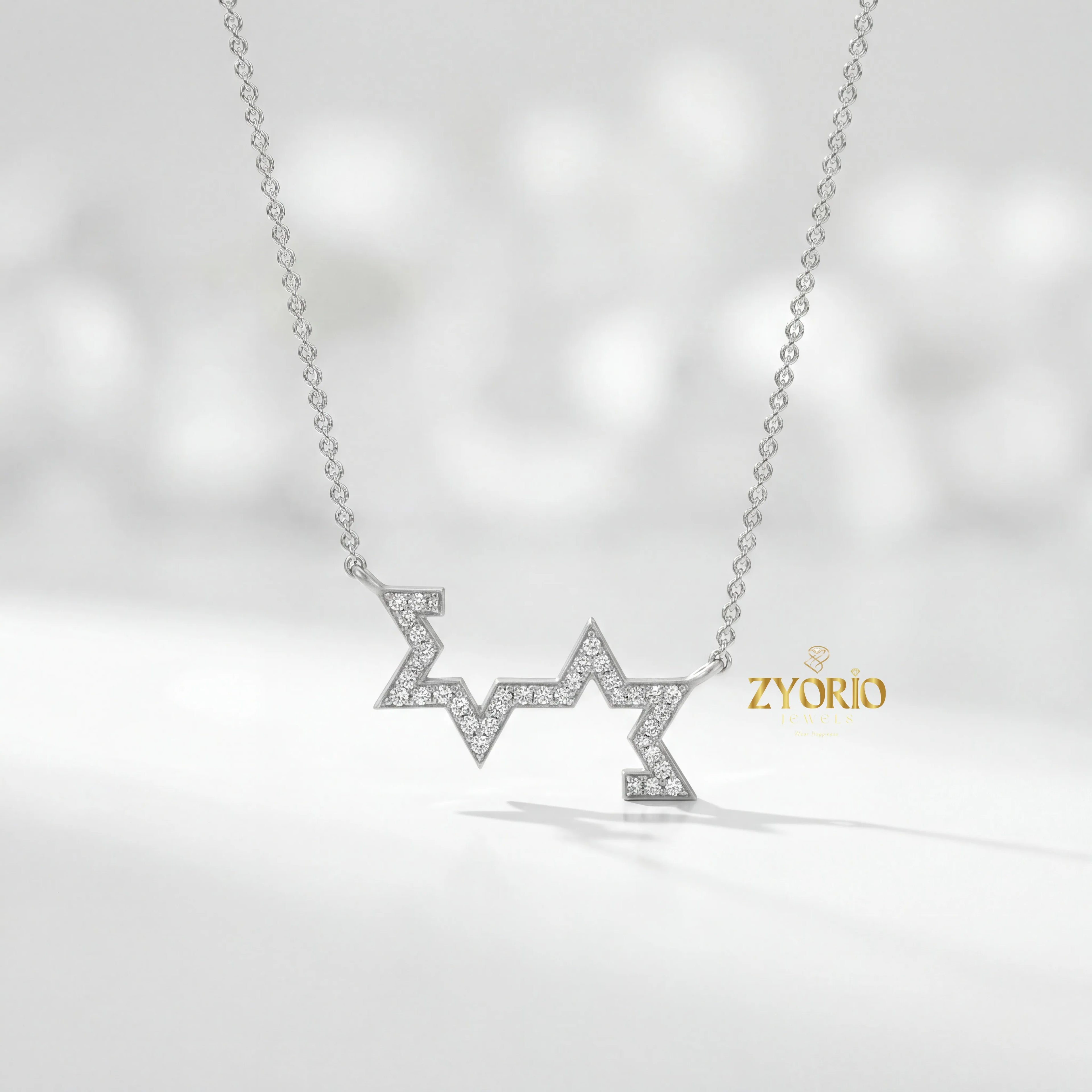 Night Sky Charm Diamond Pendant Necklace 925 Sterling Silver Luxury Jewelry Women Trendy Fashion Statement Wedding Engagement