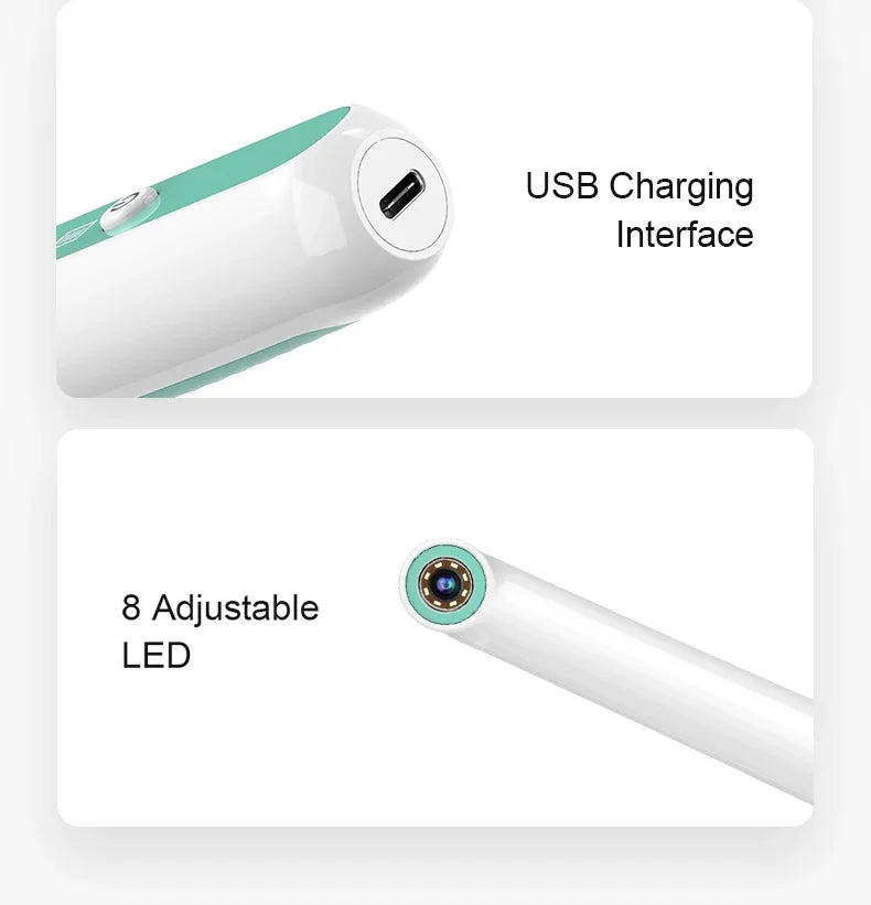 Endoscope Camera With 8 Adjustable LED Lights Visual Endoscope Camera Compatible With Android And IPhone,For Individuals Pet