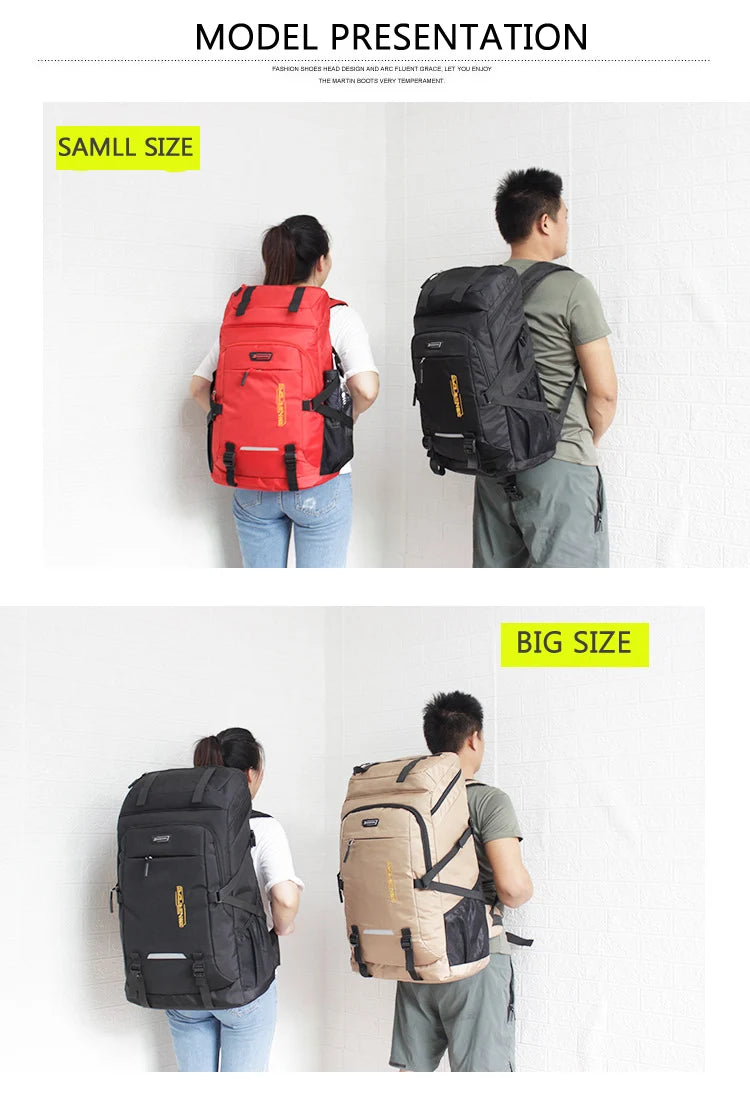 Waterproof Hiking Backpack Durable Bag Suitable for Men and Women's Travel, Hiking, Camping and Outdoor Leisure Activities