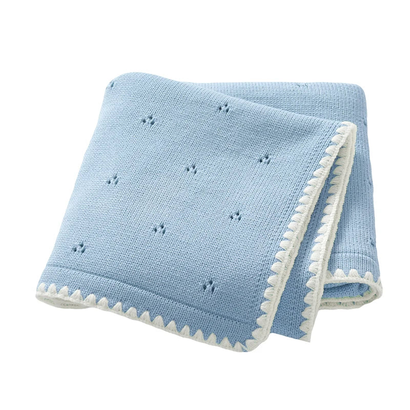 Soft Comfortable Baby Swaddle Blankets 90*70cm Newborn Boys Girls Knitted Sleeping Covers Stuff for Stroller Bassinet Infant Mat