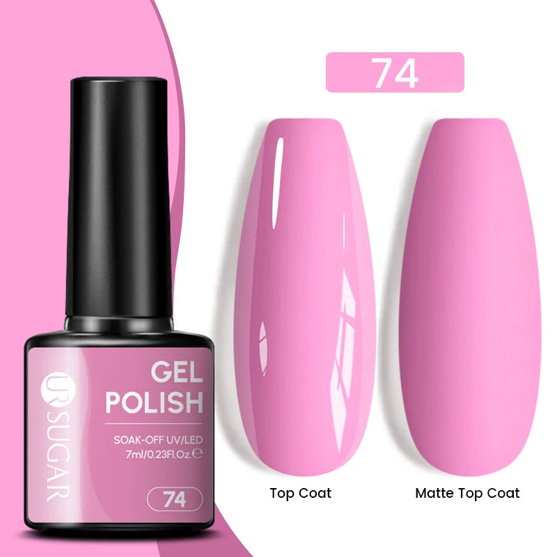 UR SUGAR 7ML Valentine’s Day Gel Nail Polish 107 Colors Classic Black Red Glitter Semi Permanent Autumn Soak Off UV Gel Varnish