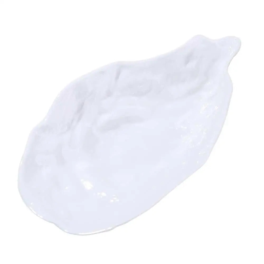 Kitchen Organizer Ceramic Sashimi Plate Creative Oyster Shell Shape Storage Dish Reusable Multi-Function Dessert Tray Festival