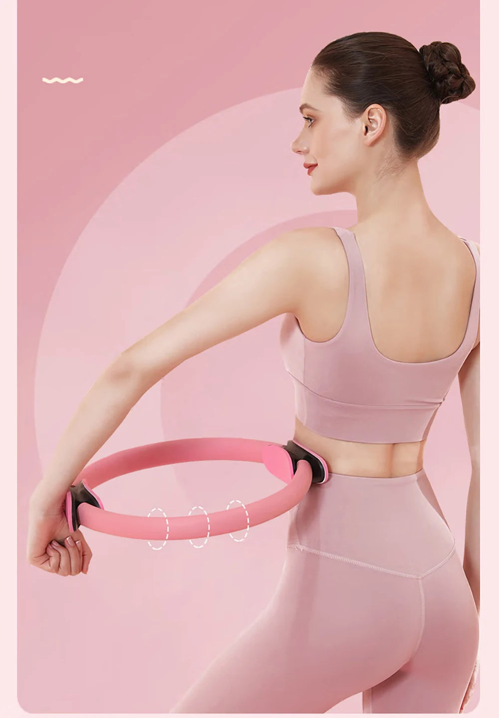 Yoga Pilates Ring Magic Circle Women Resistance Home Workout Back Thin Legs Shaping Postpartum Pelvic Floor Muscle Training