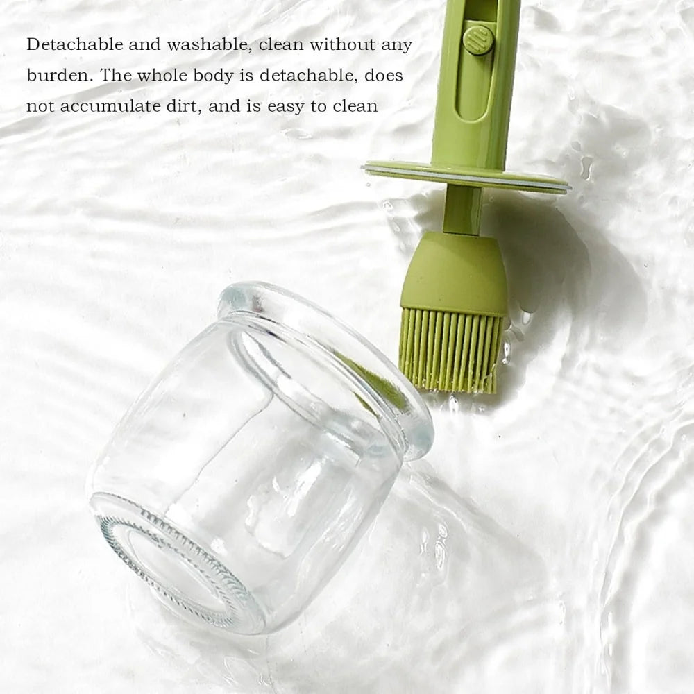 Cooking Oil Dispenser， Lightweight Vinegar Bottle Detachable Brush Cooking Tool Sauce Storage Holder Kitchen Gadgets For