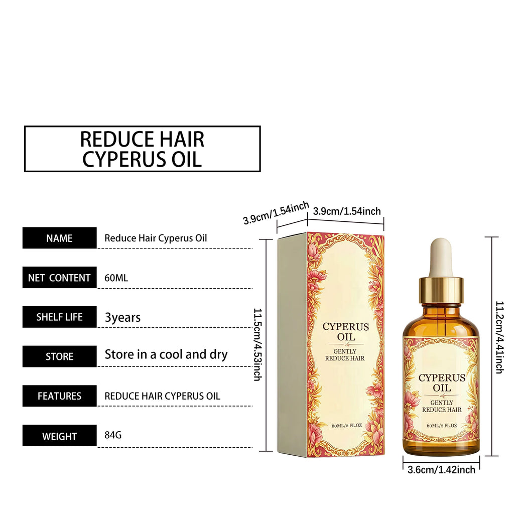 Cyperus Rotundus Oil Hair Growth Inhibitor Hair Removal Smooth Soothing Silky Minimizing Soften Nourishing Moisturizing Body Oil