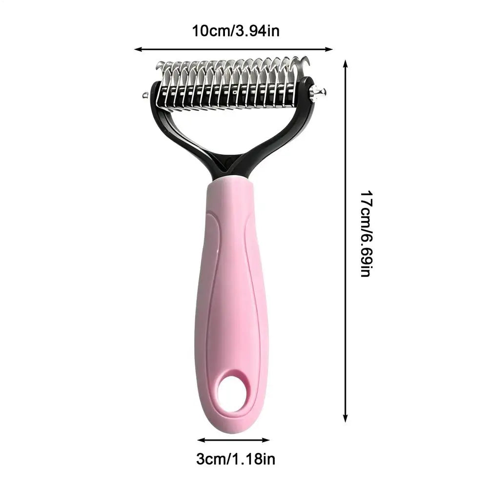 Pet Deshedding Brush Cat Comb Cleaning Hair Remover Grooming Tool for Dog and Cats De-Matting Comb Cleaning Pets Supplies ﻿