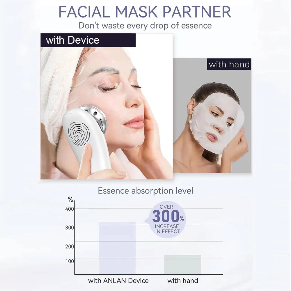Facial Massager Microcurrent Face Lifting Deep Cleaning Wrinkle Removal Cool Compress Skin Tighten Skincare Beauty Device