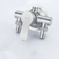 304 Stainless Steel Shower Faucet Mixer Valve Double Type Bathroom Shower Hot Cold Water Tap G1/2’ Bathtub Faucet