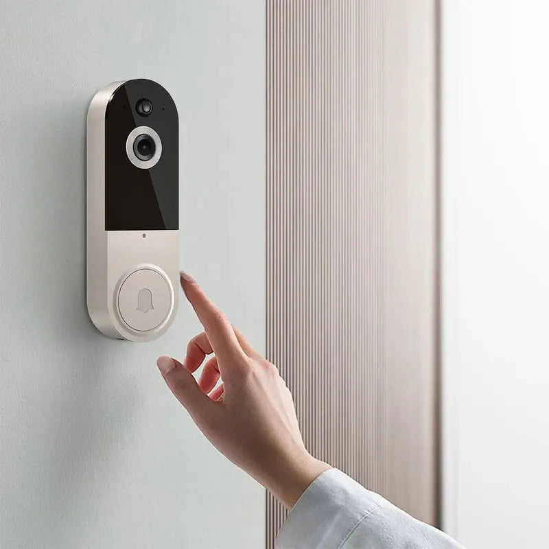 1080P Video Doorbell Camera 2-Ways Audio Wireless Doorbell WiFi Smart Door Bell Night Vision Intercom Doorbell Home Door Bells