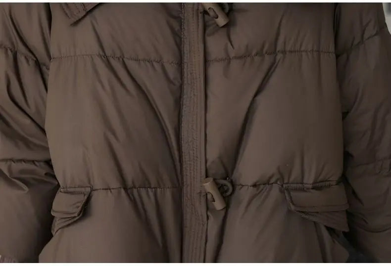2026 Autumn/Winter New Down Jacket Women's Korean Loose Short Coat Female big fur collar Cotton Jacket Women Snow Parka Coats