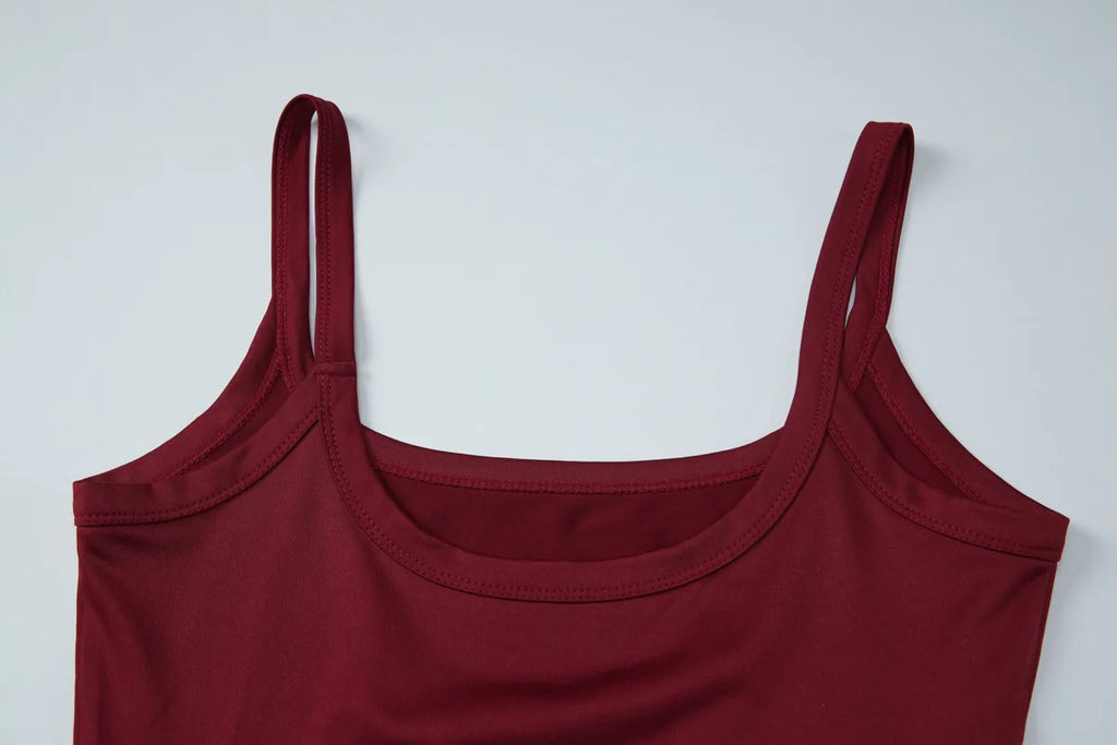 Solid Color Sexy Spaghetti Strap Tank Top Women Sleeveless Slim Cami Vest