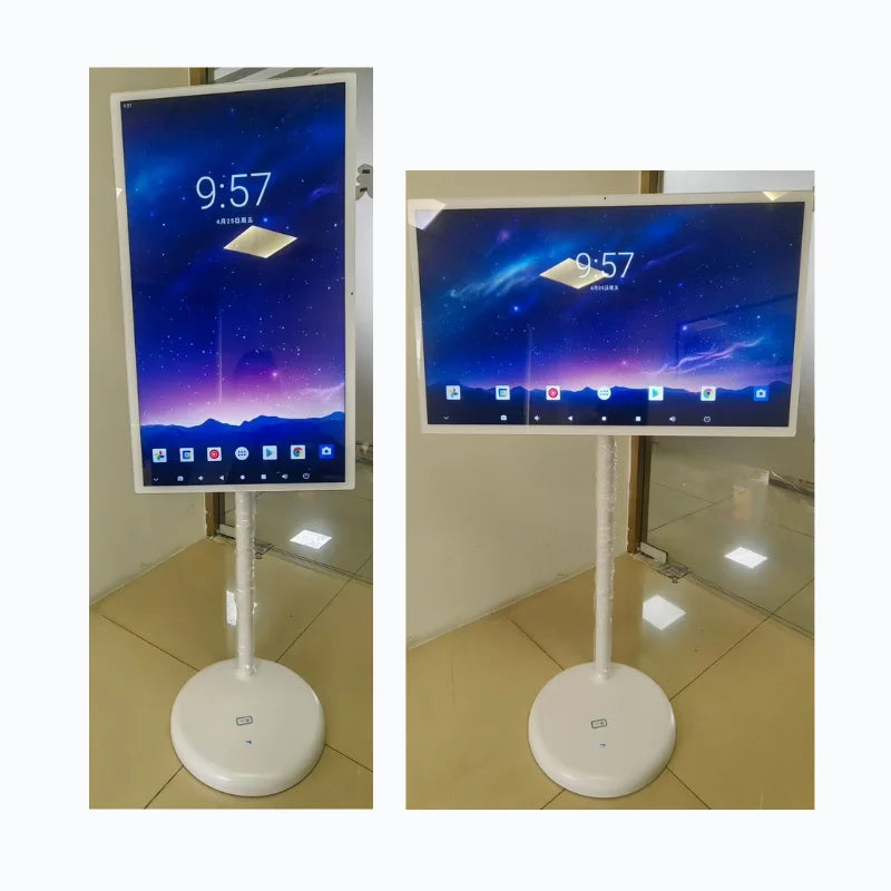 32 Inch Large 4k Capacitive Touch  Swivel Screen Floor Stand Android   Kiosk Universal Serial Bus