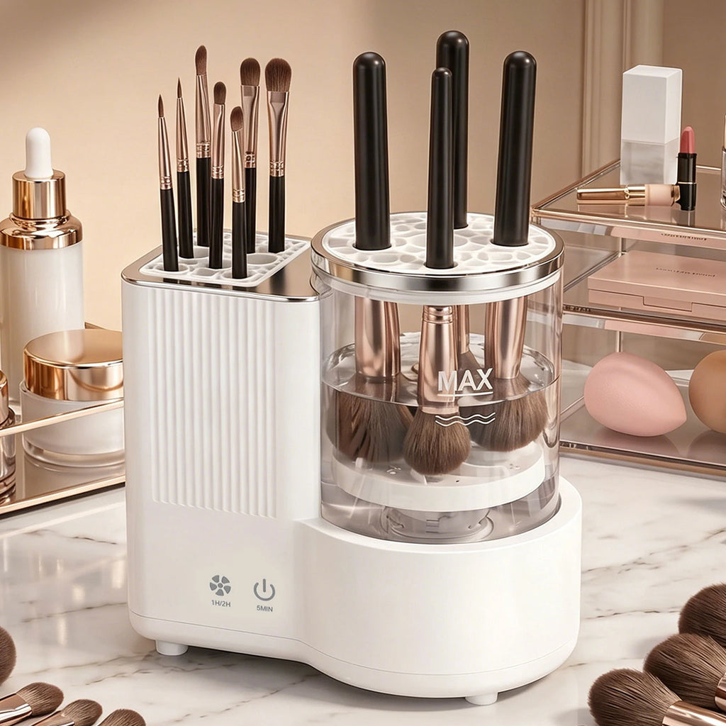3 IN 1 Electric Makeup Brush Cleaner Machine Makeup Brush Automatic Cleaner Dryer Tool for All Size Beauty Brushes Fast Drying